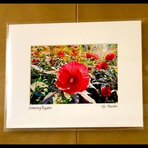Matted Digital Photo: “ Pleasing Poppies”